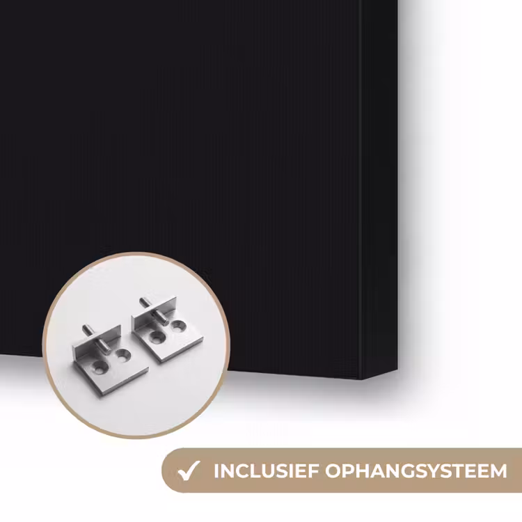 Bestek - Klassiek - Elegant Textielframe zwart klein -USP_ophangsysteemNL
