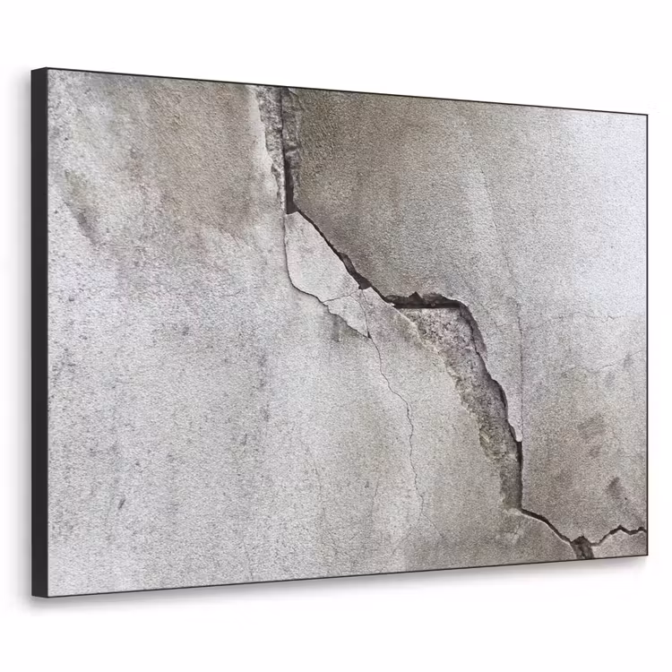 Beton - Industrieel - Grijs Textielframe zwart klein -3d