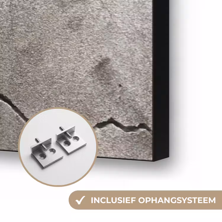 Beton - Industrieel - Grijs Textielframe zwart klein -USP_ophangsysteemNL