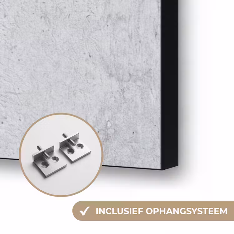 Beton - Textuur - Achtergrond - Grijs - Industrieel Textielframe zwart klein -USP_ophangsysteemNL