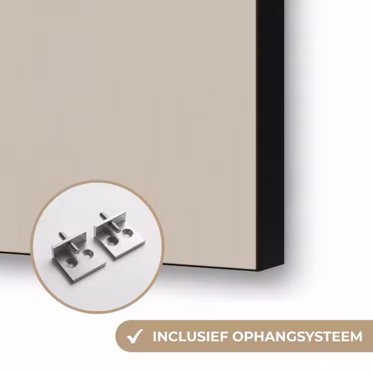 Beukenbladeren - Bruin - Groen - neutraal Textielframe zwart klein -USP_ophangsysteemNL
