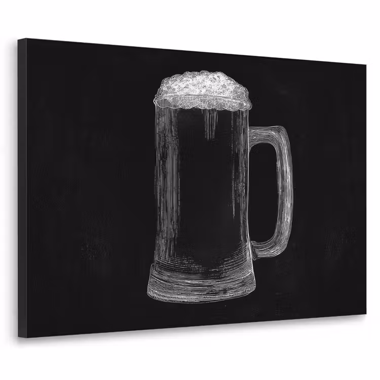 Bierpul - Schuim - Krijttekening Textielframe - compleet frame klein -3d