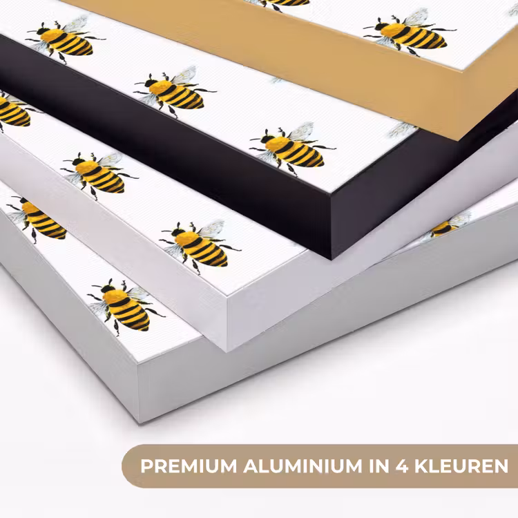 Bijen - Tijdloos - Wit Textielframe zwart klein 947 -USP_kleurenNL