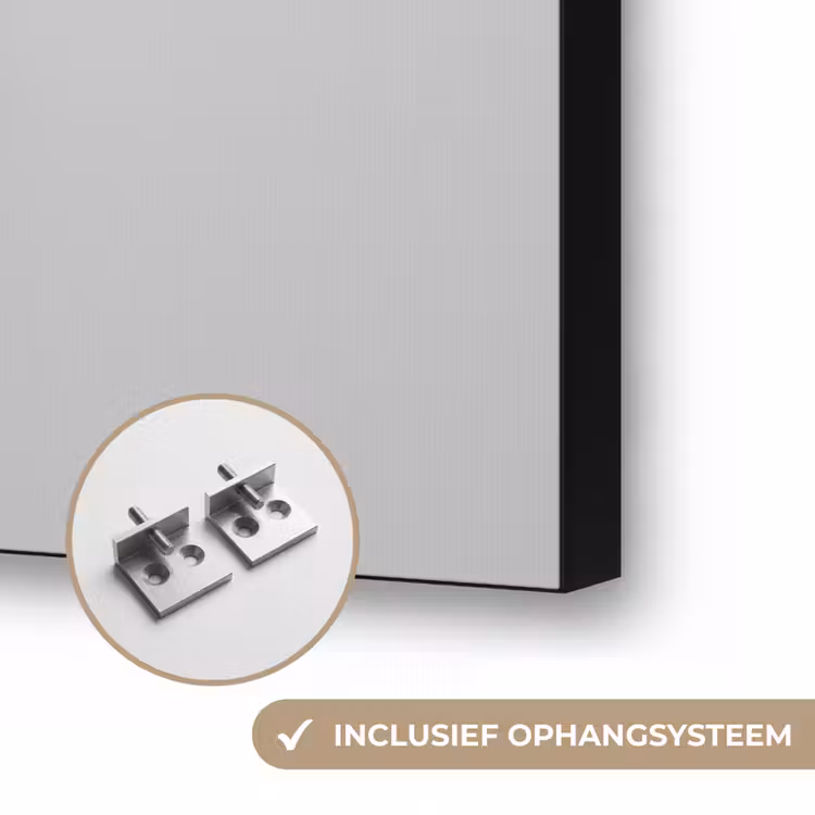 Biljartbal - Getal - Acht - Wit Textielframe zwart klein -USP_ophangsysteemNL