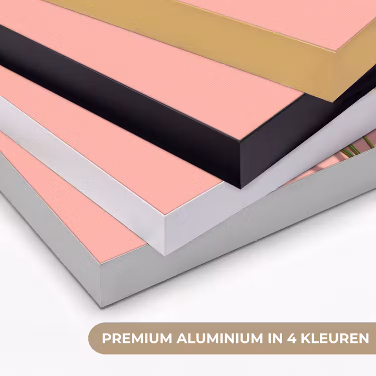 Bladeren - Geschilderd - Vlakken - Kleurrijk Textielframe zwart klein -USP_kleurenNL