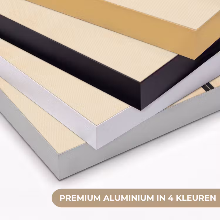 Bladeren - Gestreept - Stengel - Beige Textielframe zwart klein -USP_kleurenNL