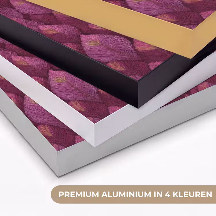 Bladeren - Patroon - Burgundy Textielframe zwart klein 947 -USP_kleurenNL
