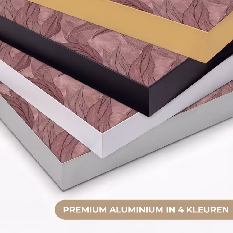 Bladeren - Patroon - Paars Textielframe zwart klein 947 -USP_kleurenNL