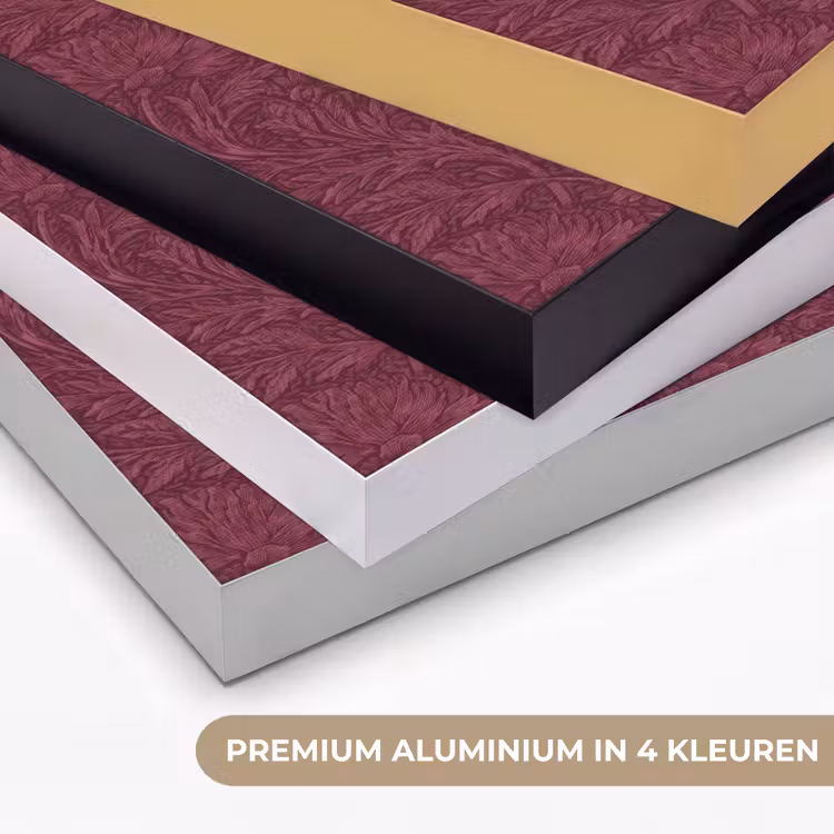 Bladeren - Patroon - Paars Textielframe zwart klein 947 -USP_kleurenNL