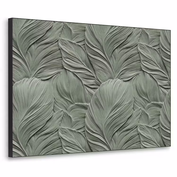 Bladeren - Textuur - Groen Textielframe zwart klein 947 -3d
