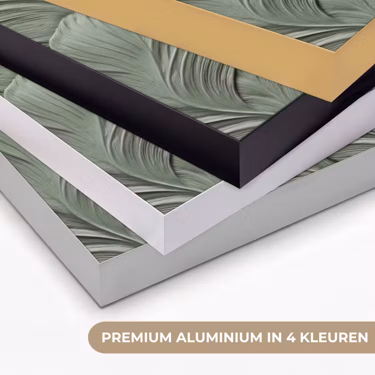Bladeren - Textuur - Groen Textielframe zwart klein 947 -USP_kleurenNL