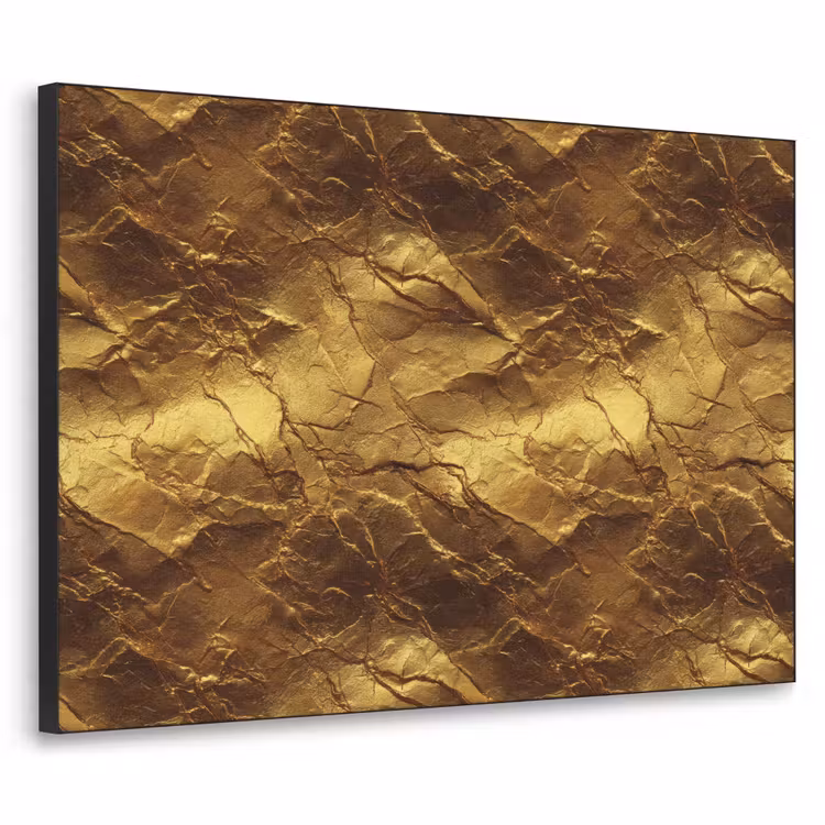 Bladgoud - Textuur  - Goud Textielframe zwart klein 947 -3d