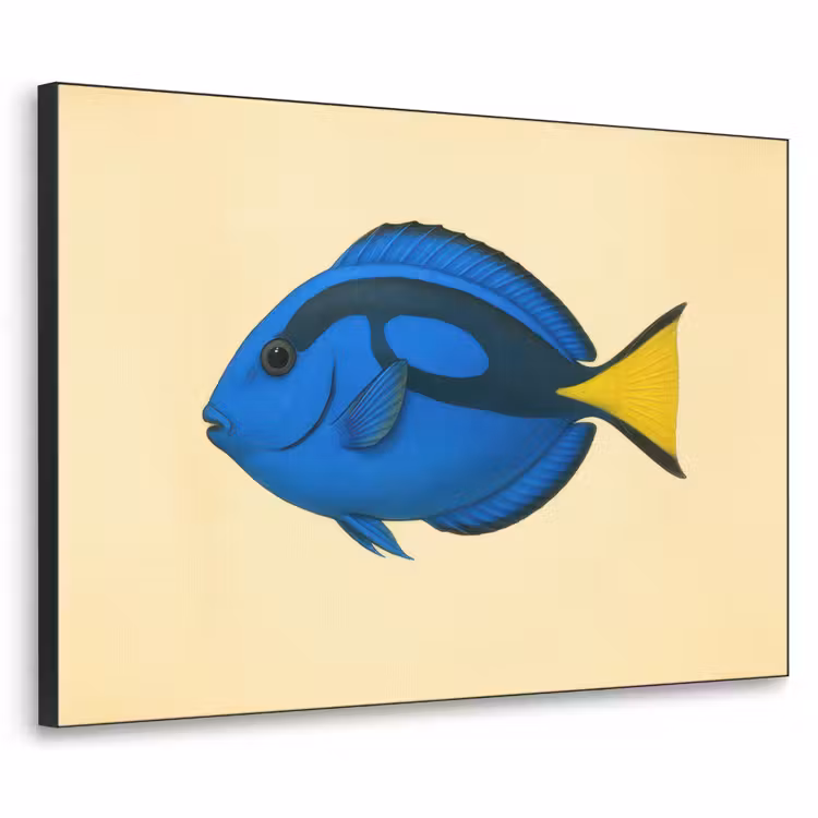 Blauw - Dory - Vis - Staartvin Textielframe - compleet frame klein -3d