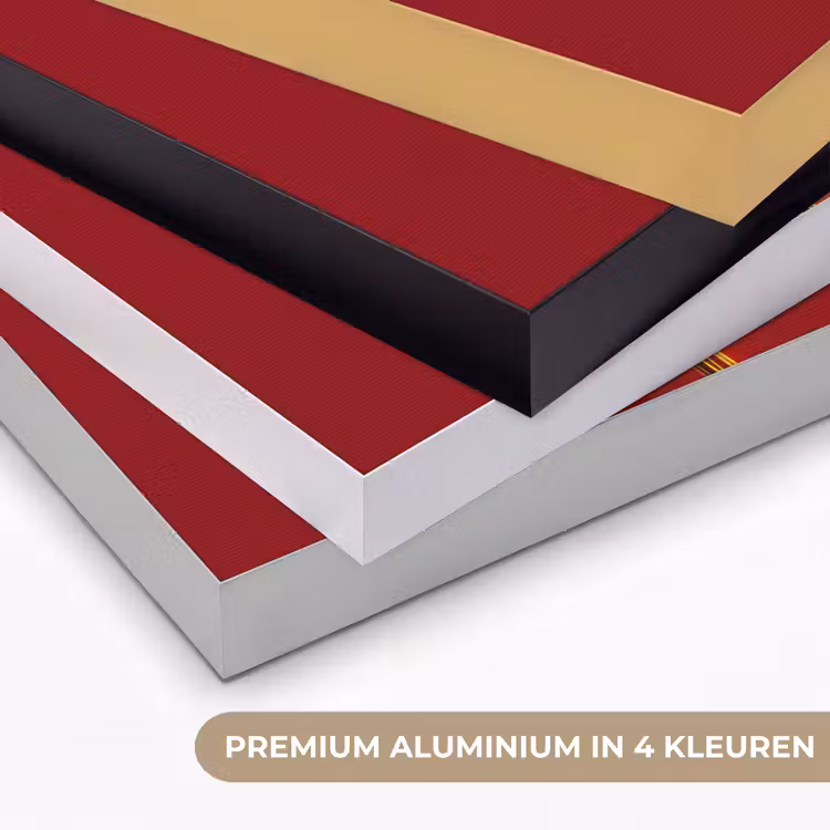 Bloem - Goud - Glazen Textielframe zwart klein -USP_kleurenNL