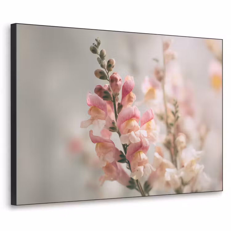 Bloem - Leeuwenbek - Roze - Stengel Textielframe - compleet frame klein -3d