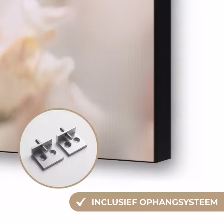 Bloem - Leeuwenbek - Roze - Stengel Textielframe zwart klein -USP_ophangsysteemNL