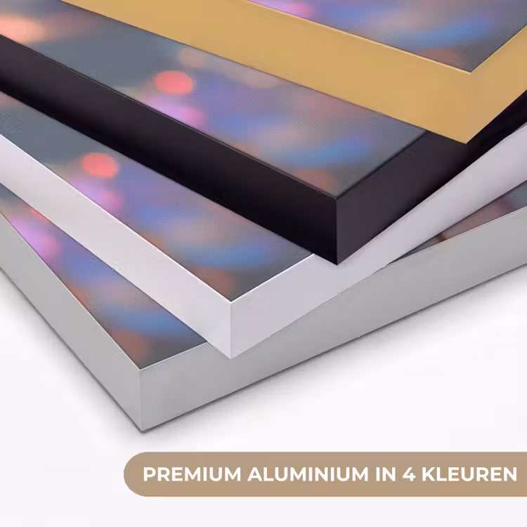 Bloem - Transparant - Pastelkleuren - Druppels Textielframe zwart klein -USP_kleurenNL