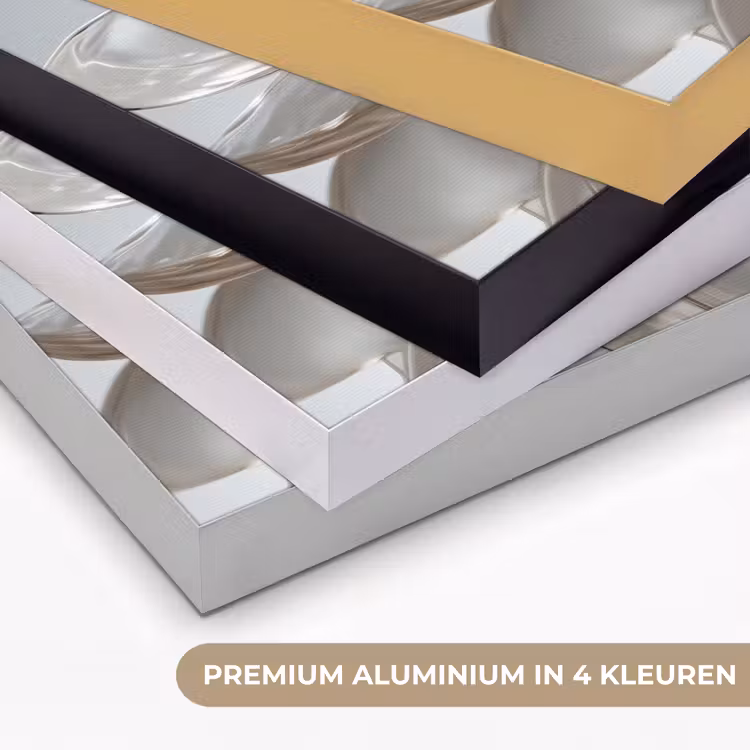 Bloem - Wit - Neutraal Textielframe zwart klein -USP_kleurenNL