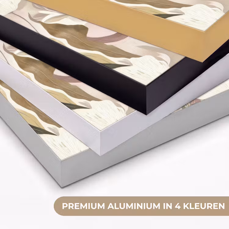Bloemen - Aquarel - Kleurrijk Textielframe zwart klein 947 -USP_kleurenNL