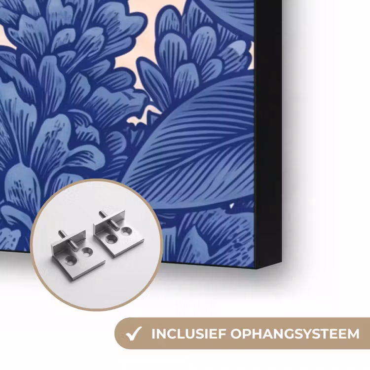Art frame - Bloemen - Bladeren - Botanisch - Bloemen - Bladeren - Botanisch Textielframe zwart klein