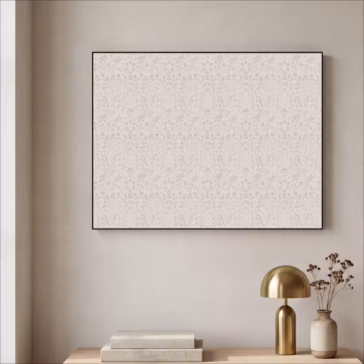 Bloemen - Bladeren - Licht - Taupe Textielframe - compleet frame klein 947 -sfeer2