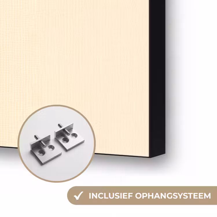 Bloemen - Blauw - Lijst - Bladeren Textielframe zwart klein -USP_ophangsysteemNL