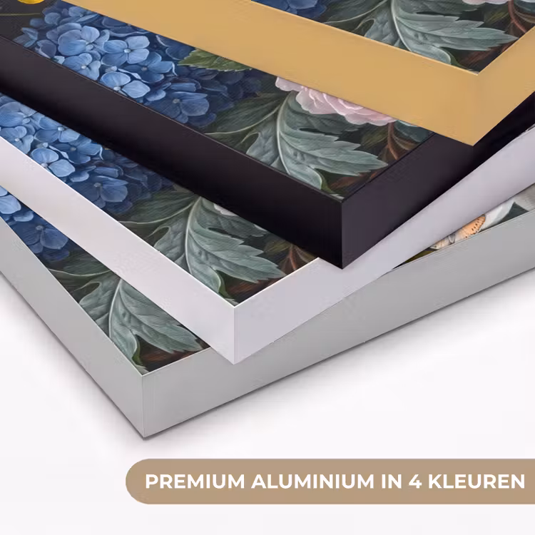 Bloemen - Boeket - Klassiek - Kleurrijk - Natuur Textielframe zwart klein -USP_kleurenNL