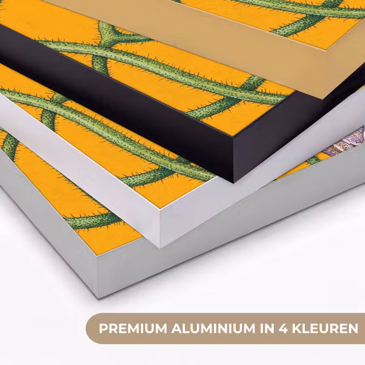 Art frame - Bloemen - Botanisch - Geel - Bloemen - Botanisch - Geel Textielframe zwart klein