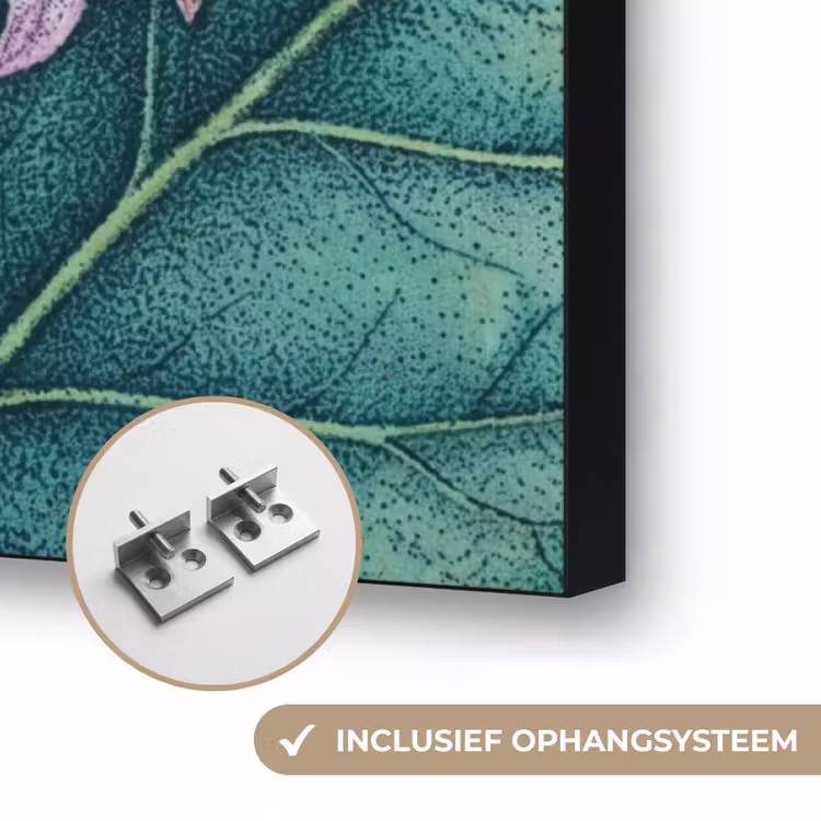Art frame - Bloemen - Botanisch - Geel - Bloemen - Botanisch - Geel Textielframe zwart klein