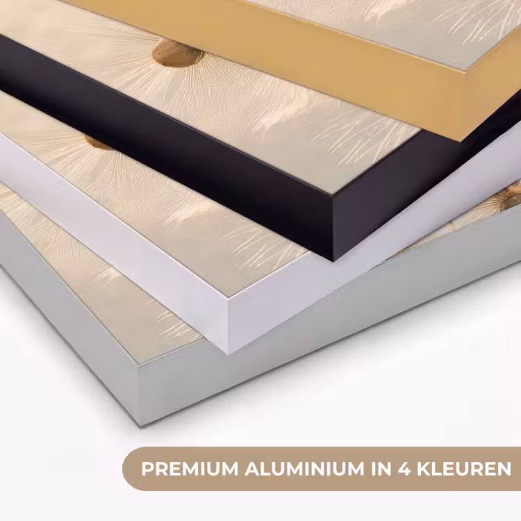 Bloemen - Bruin - Planten - Botanisch Textielframe zwart klein -USP_kleurenNL