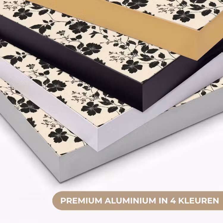 Bloemen - Dessin - Zwart Textielframe zwart klein 947 -USP_kleurenNL