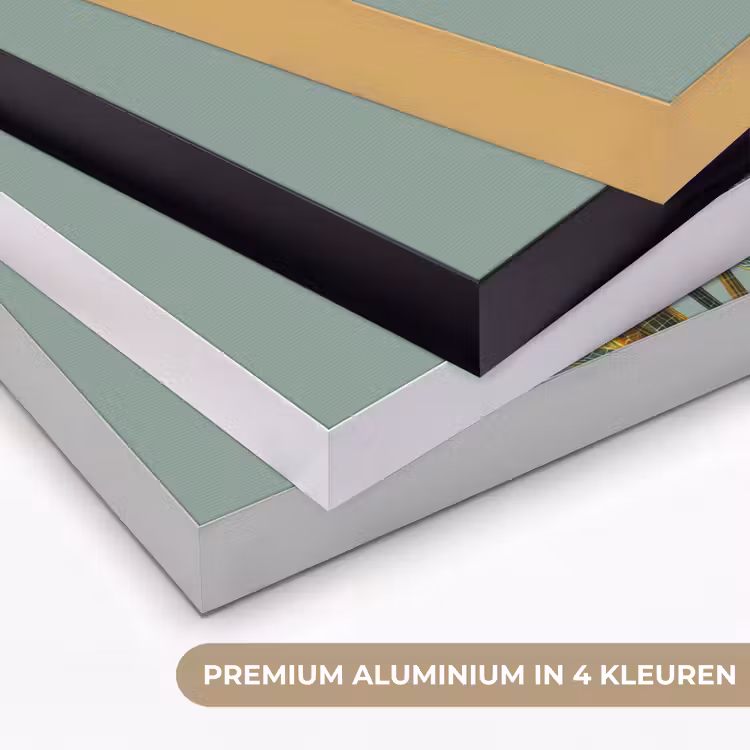 Bloemen - Geel - Bladeren - Structuur Textielframe zwart klein -USP_kleurenNL