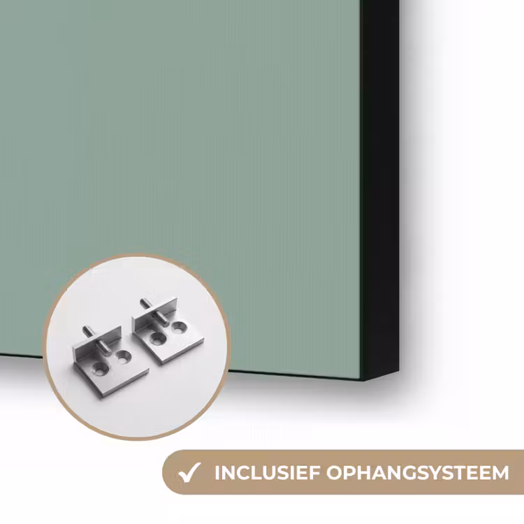Bloemen - Geel - Bladeren - Structuur Textielframe zwart klein -USP_ophangsysteemNL