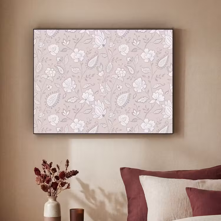 Bloemen - Getekend - Lavendel Textielframe - compleet frame klein 947 -sfeer1