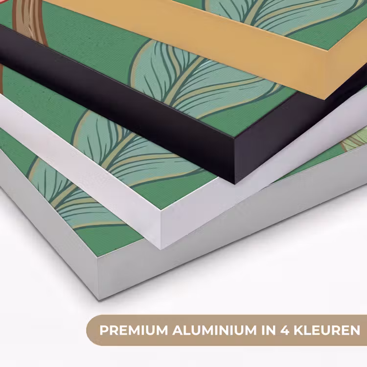 Art frame - Bloemen - Groen - Illustratie - Bloemen - Groen - Illustratie Textielframe zwart klein