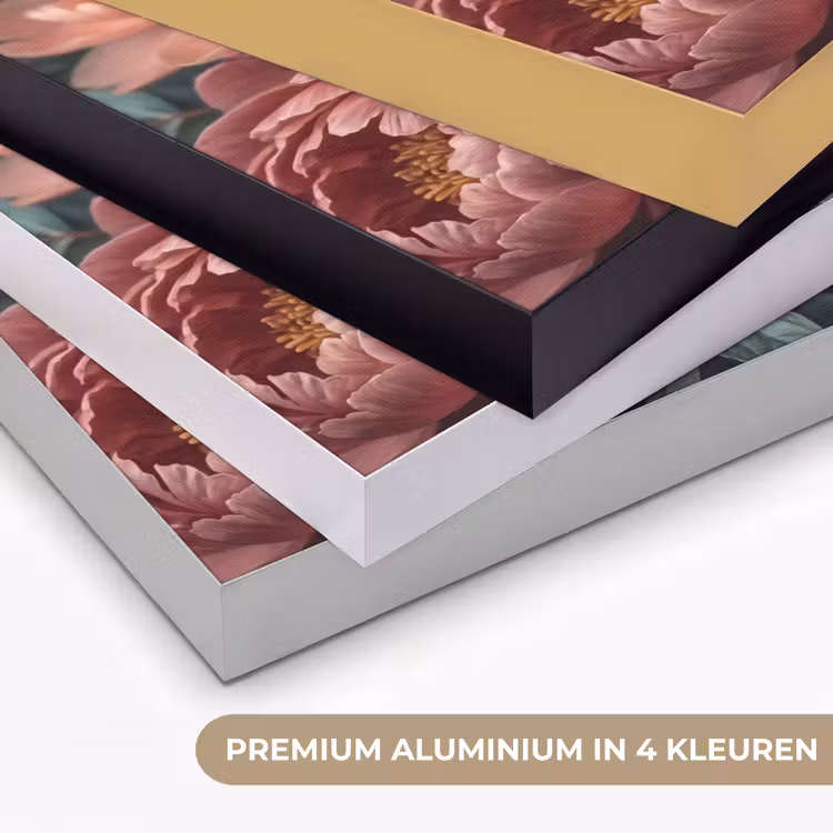 Bloemen - Insect - Natuur - Roze Textielframe zwart klein -USP_kleurenNL