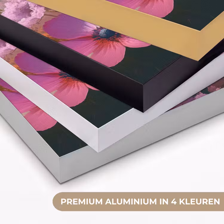Bloemen - Kleurrijk - Bloei Textielframe zwart klein -USP_kleurenNL