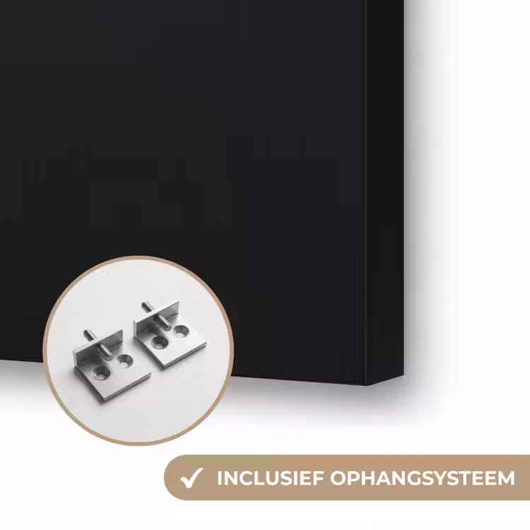 Bloemen - Kleurrijk - Schedel Textielframe zwart klein -USP_ophangsysteemNL