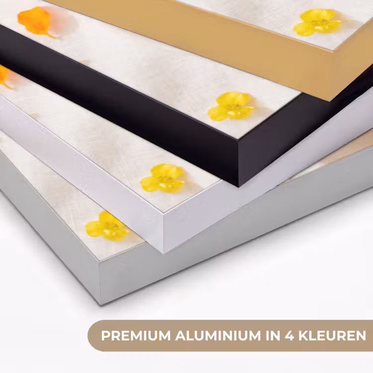Bloemen - Kop - Natuur - Kleurrijk - Zomer Textielframe zwart klein -USP_kleurenNL