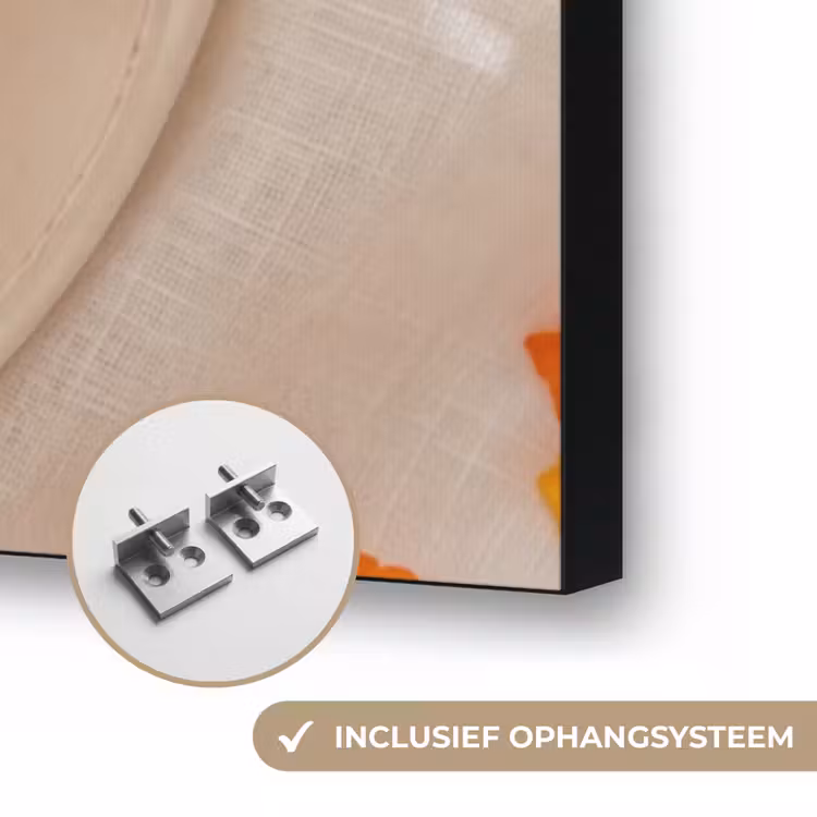 Bloemen - Kop - Natuur - Kleurrijk - Zomer Textielframe zwart klein -USP_ophangsysteemNL