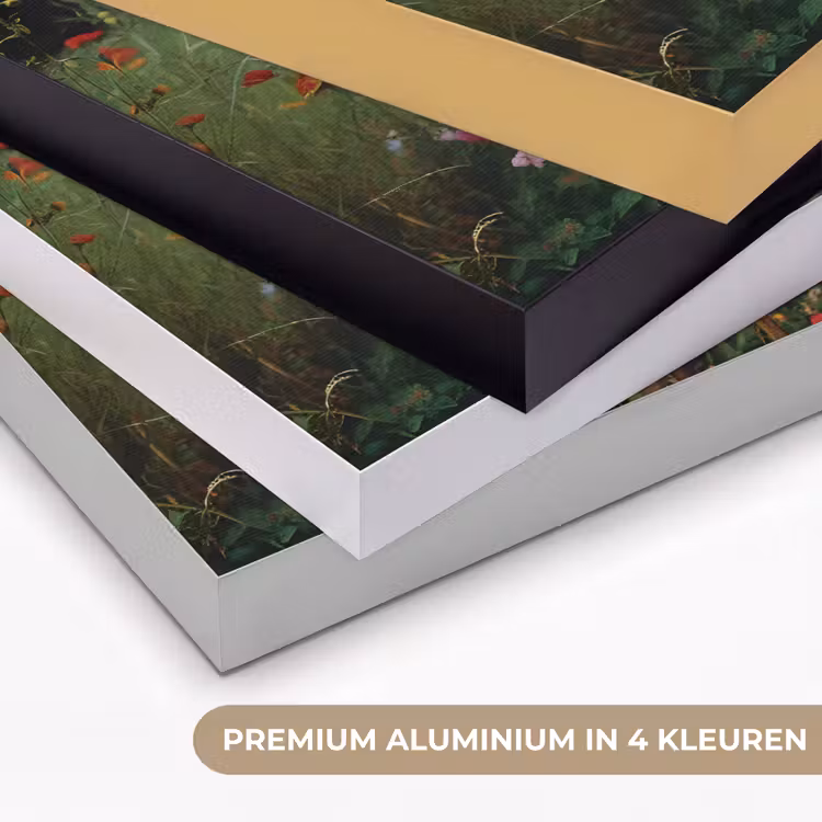 Bloemen - Krukje - Gieter - Veld Textielframe zwart klein -USP_kleurenNL