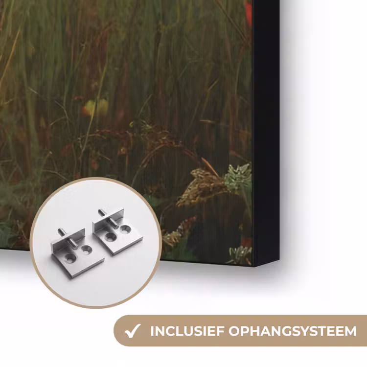 Bloemen - Krukje - Gieter - Veld Textielframe zwart klein -USP_ophangsysteemNL