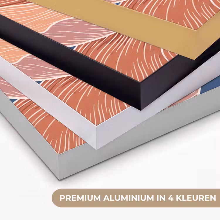 Art frame - Bloemen - Modern - Abstract - Bloemen - Modern - Abstract Textielframe zwart klein