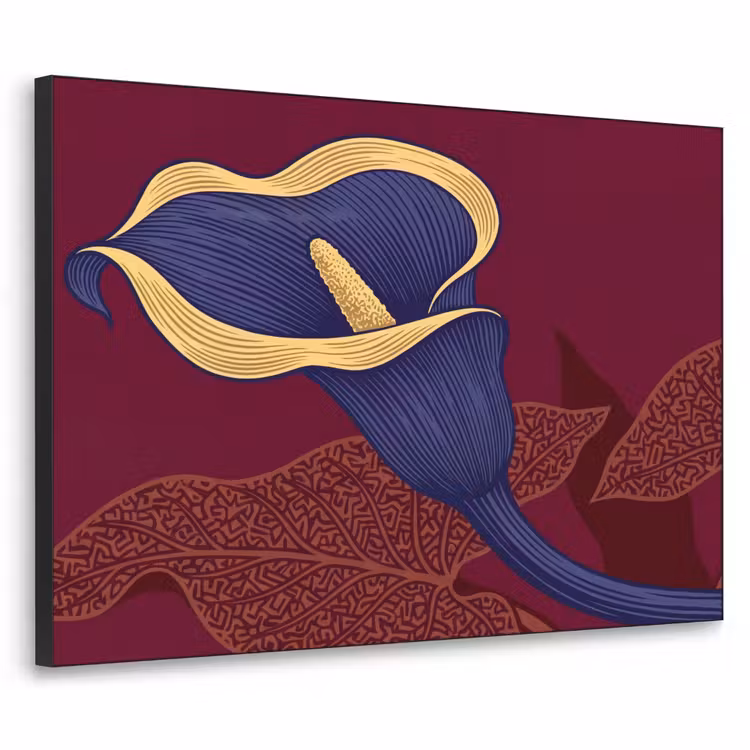 Art frame - Bloemen - Modern - Paars - Bloemen - Modern - Paars Textielframe zwart klein