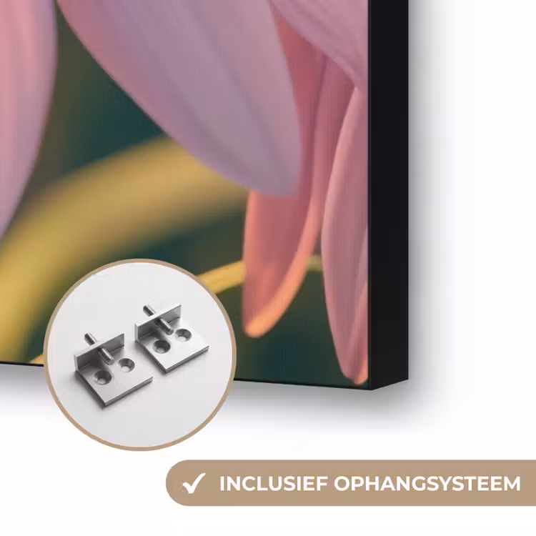 Bloemen - Paars - Bijen Textielframe zwart klein -USP_ophangsysteemNL