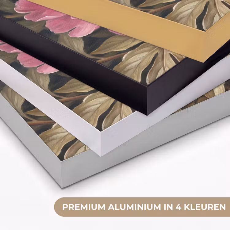 Bloemen - Roze - Klassiek - Natuur Textielframe zwart klein -USP_kleurenNL