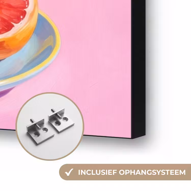 Art frame - Bloemen - Roze - Modern - Bloemen - Roze - Modern Textielframe zwart klein