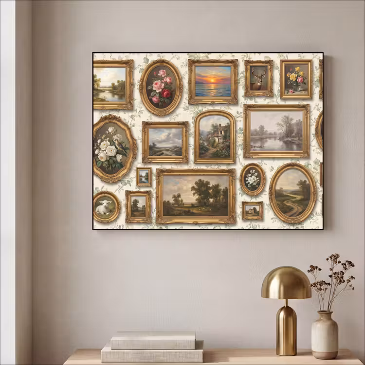 Bloemen - Roze - Stilleven - Klassiek Textielframe zwart klein -sfeer2