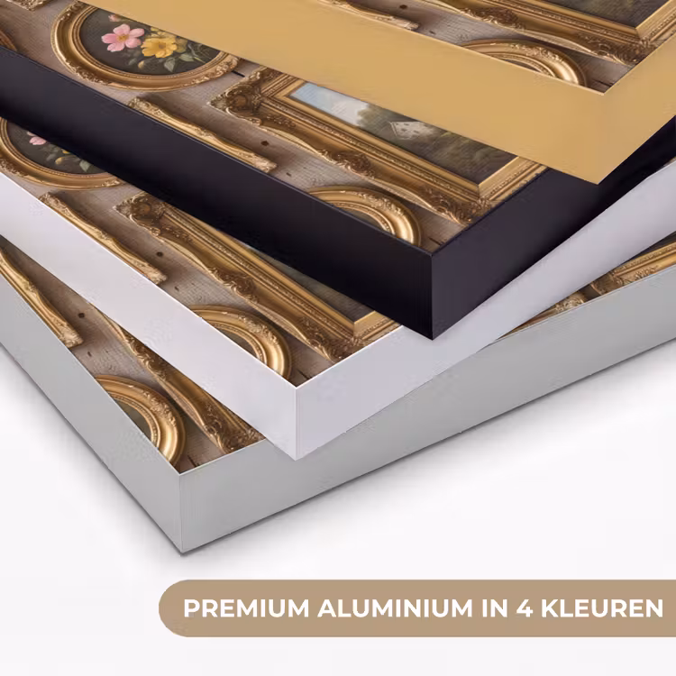 Bloemen - Rozen - Klassiek - Vaas - Kleurrijk Textielframe zwart klein -USP_kleurenNL