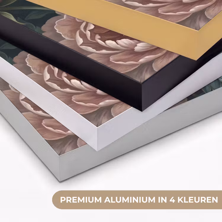 Bloemen - Vlinder - Natuur - Modern - Paars Textielframe zwart klein -USP_kleurenNL
